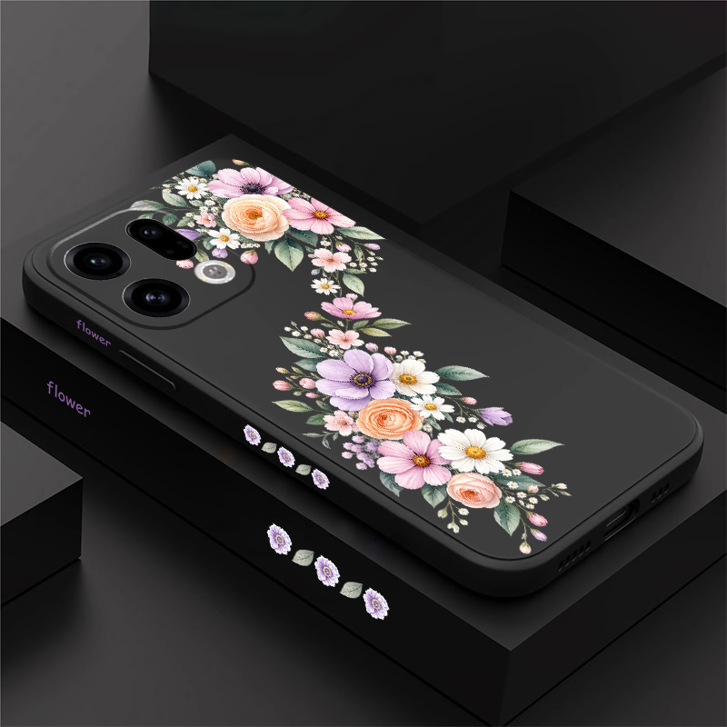 Oppo Reno 12 - Capa de Telefone com Estampa Floral
